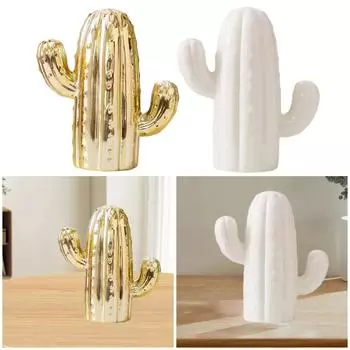 Кактус Копилка Керамическая Скульптура Украшение Статуя Кактуса Украшение для золотой