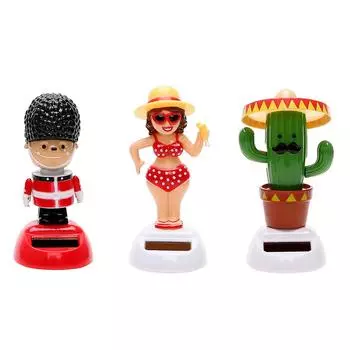 Кактус на солнечной энергии, танцы, трясущаяся голова, автомобильный Стайлинг, автомобильные аксессуары, автомобильные украшения, украшение для приборной панели, солдат soldier