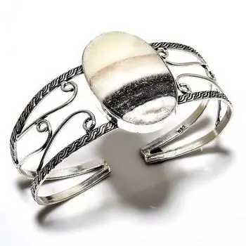 Кальцитовый агат, драгоценный камень 925, посеребренный ювелирный браслет ручной работы, браслет-манжета