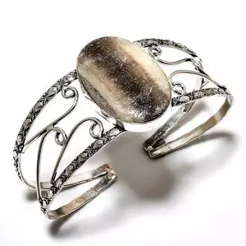 Кальцитовый агат, драгоценный камень 925, посеребренный ювелирный браслет ручной работы, браслет-манжета