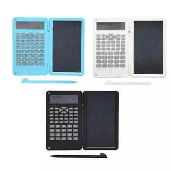 Калькулятор с блокнотом Портативный 10-значный ЖК-дисплей Научный калькулятор для школьного офиса Meeti Black