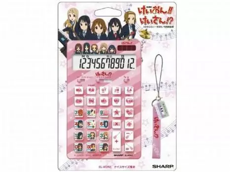Калькулятор Sharp Character 12 Digit Nice Size [K-ON] Розовый калькулятор с ремешком EL-KON1