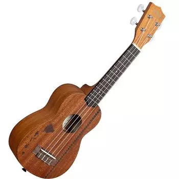 KALA 06 Soprano Ukulele Hawaiian Islands Design Soft Case Included Kara KA15S-H2-WBAG20