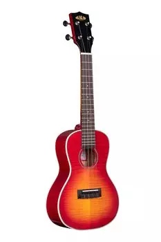 KALA Ukulele Gloss Flame Maple Burst Series Корпус из огненно-клена Concert Cherry Burst KA-FMCB-C (Чехол в комплекте) []
