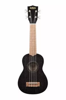 KALA Ukulele KA-15 Series Mahogany Body Soprano Black Color KA-15S-BLK (Case included) []