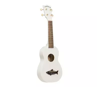 KALA Ukulele MAKALA Sharks Kauri Top Soprano Shark Type Bridge, преемник MKSS-WHT20_06 [модель MK-SS/WHT] (Чехол в комплекте) [] белый