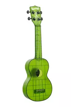 KALA Ukulele The Waterman Sea Glass Collection Soprano Прозрачный цвет Нефритовая зеленая сумка KA-WMT-GN-S [сумка включена] []