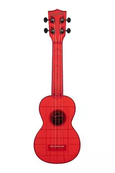 KALA Ukulele The Waterman Sea Glass Collection Soprano Clear Color Maritime Red KA-WMT-RD-S [В комплект входит сумка-тоут] []