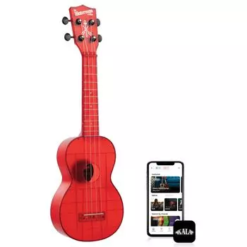 KALA Ukulele The Waterman Sea Glass Collection Soprano Clear Color Maritime Red сумка KA-WMT-RD-S [сумка включена] []
