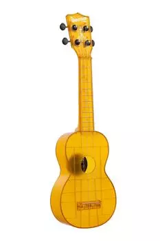 KALA Ukulele The Waterman Sea Glass Collection Soprano Прозрачный цвет Янтарно-желтая сумка KA-WMT-YL-S [В комплект входит сумка] []