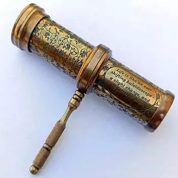 Калейдоскоп Антикварный, Калейдоскоп из латуни ручной работы для взрослых и детей, Калейдоскоп ручной работы