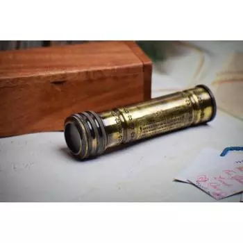 Калейдоскоп из латуни ручной работы – действующая игрушка-калейдоскоп для детей, подарок в старинном стиле для внука, уникальная игрушка из латуни для всех возрастов