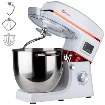 KALELAISU Stand 8L Большой 99-минутный таймер поставляется с 3 типами 7 скоростей Низкий уровень шума Три функции в и замес хлеба Домашний Коммерческий 1200 Вт Высокая мощность