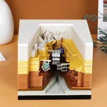 Календарь 2024 года, блокнот для заметок, 3D-блокнот для вырезания, отрывной бумажный блокнот, блок заметок, креативные украшения для календаря с цветущей вишней