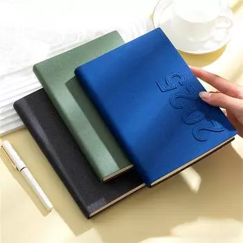 Календарь 2025, 365-дневный планировщик, блокнот с ручным управлением для эффективного использования времени и ремешками One Size армия зеленый