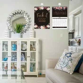 Календарь 2025 года для уставших женщин, домашний настенный календарь, забавный календарь с ругательствами для женщин One Size