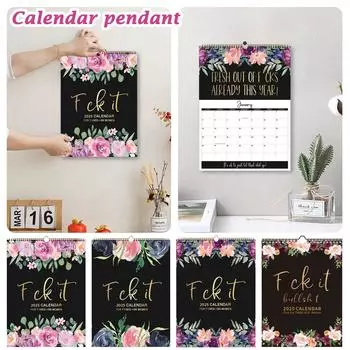 Календарь 2025 года для уставших женщин, домашний настенный календарь, забавный календарь с ругательствами для женщин One Size