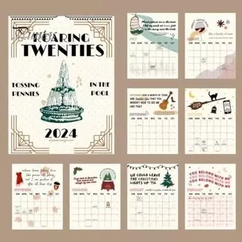 Календарь 2025 года, ежемесячный настенный календарь с текстами песен, семейный офисный планировщик, подарки для любителей музыки, декор для дома и спальни разноцветный