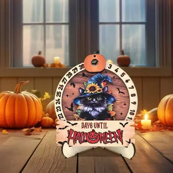 Календарь Адвента на Хэллоуин Универсальный домашний декор для любителей кошек Праздничный Офис