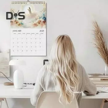 Календарь библейских историй 2025 года, настенный календарь с христианской библейской историей на 12 месяцев, настенный планировщик с изображением Иисуса для домашнего декора A