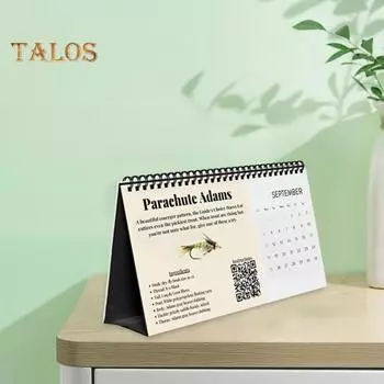 Календарь для ловли форели нахлыстом на 2025 год, искусство вязания мушек, перекидной календарь на 12 месяцев для любителей рыбалки 1pc