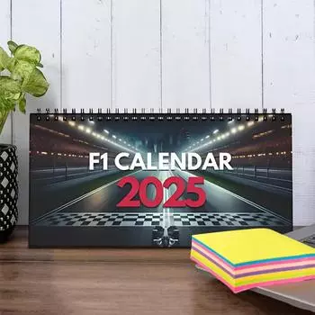 Календарь F1 2025 Desktop Испытайте острые ощущения от гонок в стиле Motor Calendar 2025 для поклонников F1 и любителей автоспорта чёрный