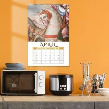 Календарь на стену с лошадью 2025 года, средневековый настенный календарь с лошадью, 12-месячный планировщик для украшения домашнего офиса Horse