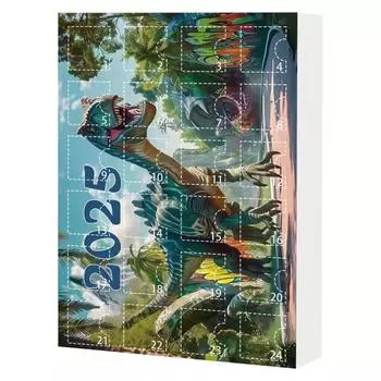 Календарь обратного отсчета до Рождества с динозаврами на 2025 год, Праздничный адвент-календарь с коллекционными подвесными украшениями, Акриловый плоский набор подвесок с буквами динозавров A