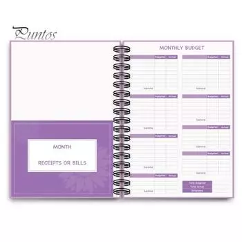 Календарь-планировщик бюджета на 2024 год. Ежемесячный планировщик на 12 дней. Еженедельный планировщик. Органайзер для бюджета с внутренним карманом. Шнур для закладок. Эластичная застежка и ручка. фиолетовый