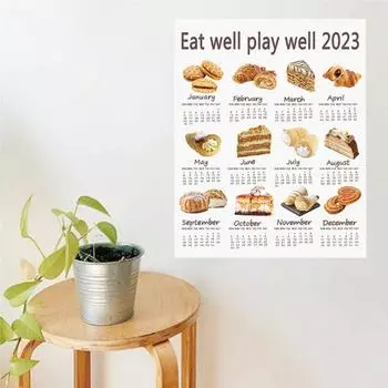 Календарь подвесной ткани с привлекательным нежным узором, экологически чистый, на стене спальни B