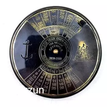 Календарь Qarzun в античном стиле из латуни на 100 лет, подарок на бумагу