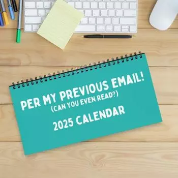 Календарь рабочего стола Yousheng 2025 То, что я хочу сказать на работе, но не могу Саркастический календарь с юмористическими шутками Планировщик ежедневного расписания для коллег розовый