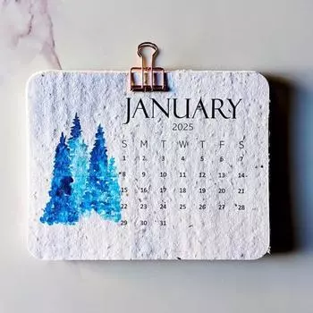 Календарь растений Yousheng 2025 с растениями, пригодными для выращивания, устойчивый календарь канцелярских товаров Планировщик зеленых насаждений, вдохновленный природой