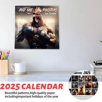 Календарь Roosters Boxing Rooster Идеальное сочетание визуальной силы и мотивации One Size чёрный