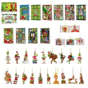 Календарь рождественских праздников включает 24 рождественских украшения. Календарь прибытия Обратный отсчет до Рождества One Size