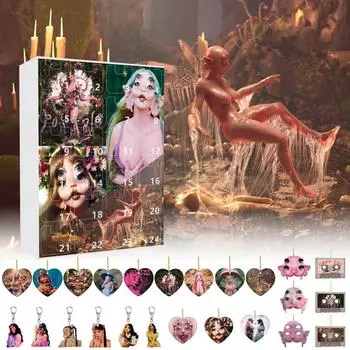 Календарь рождественских праздников включает 24 рождественских украшения. Календарь прибытия Обратный отсчет до Рождества One Size белый