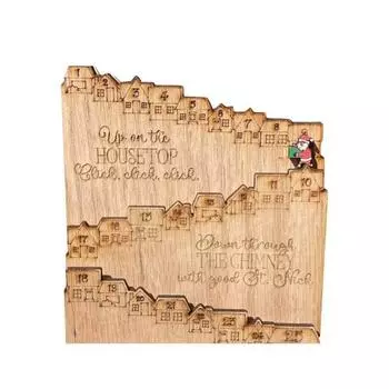 Календарь Рождественского Обратного Отсчета Украшения Замок Санты Настольное Украшение Поделки