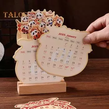 Календарь с цветами на 2025 год с деревянной основой, уникальная ваза в форме бумажного материала, настольный календарь, закладка, открытка, настенный декор 4