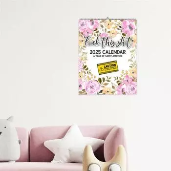 Календарь Sass Wall на 2025 год. Календарь Sassy Attitude. Календарь с грубыми юмористическими цитатами.