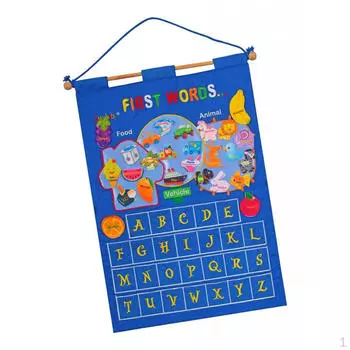 Календарь сезонный или настенный с буквами синий