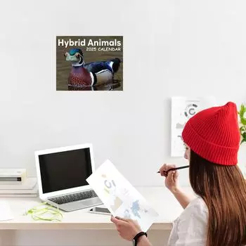 Календарь со смешанными животными Бумажный настенный календарь, бумажный календарь, запись жизни, календарь обратного отсчета One Size