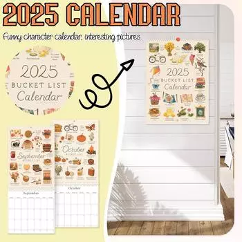 Календарь-список желаний на 2025 год. Креативный высококачественный настенный календарь. One Size белый