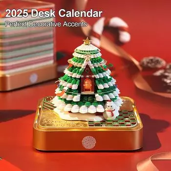 Календарь Time Piece 2025 со светодиодной подсветкой, рождественский креативный настольный календарь, подарок на Рождество, новоселье, украшение рабочего стола