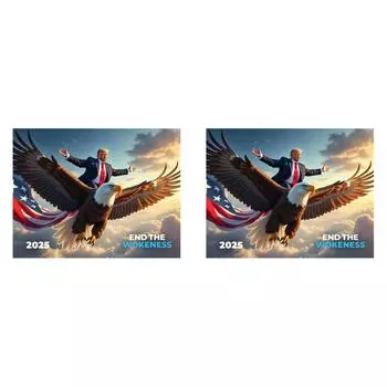 Календарь Трампа 2025 Забавный настенный календарь Ежемесячный календарь-планировщик для домашнего офиса