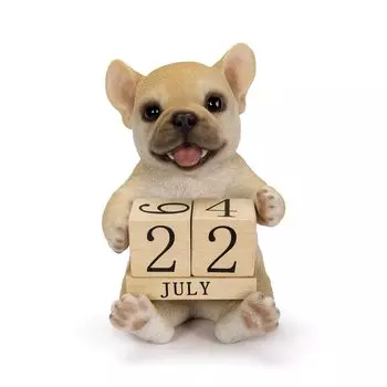 Календарь Woobia French Bulldog xx 11 см кукольная фигурка украшение животное садовое украшение собака H23024 8,5 7,5 бежевый
