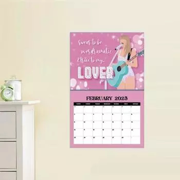 Календарь Yousheng In My 2025 Era Календарь певца для фанатов Календарь с нарисованными от руки текстами песен Календарь туров 12-месячный календарь-планировщик Подарки для меломанов фиолетовый