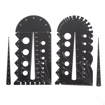 Калибр для измерения резьбы винта, метрический, имперский, удобный, черный калибр для проверки гаек и болтов