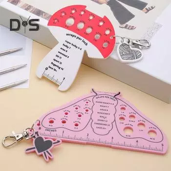 Калибр для спиц, сантиметровый и дюймовый измерительный инструмент для спиц, портативный калибр для спиц для любителей вязания B