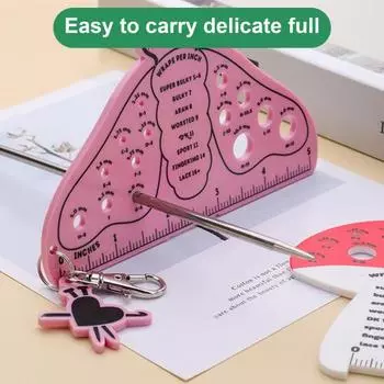 Калибр для спиц Yousheng, измерительный инструмент для спиц в сантиметрах и дюймах, портативный калибр для спиц для любителей вязания