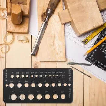 Калибр для сверла, измерительный инструмент для сверла, линейка для точного измерения, эквивалентный инструмент